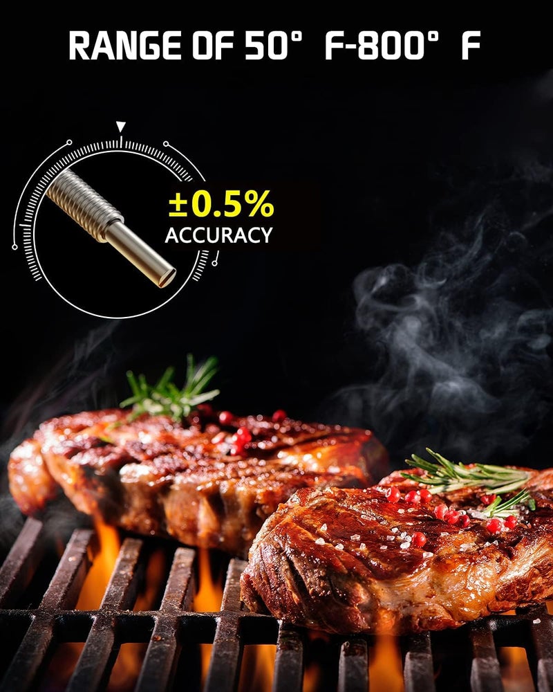 Alloxity Grill Temperature Gauge, 2.36", Grill Thermometer for Various Types of Grills, Durable & High-Temperature Resistant, BBQ Thermometer with 4 Visible Colored Zones (Silver) - Image 3